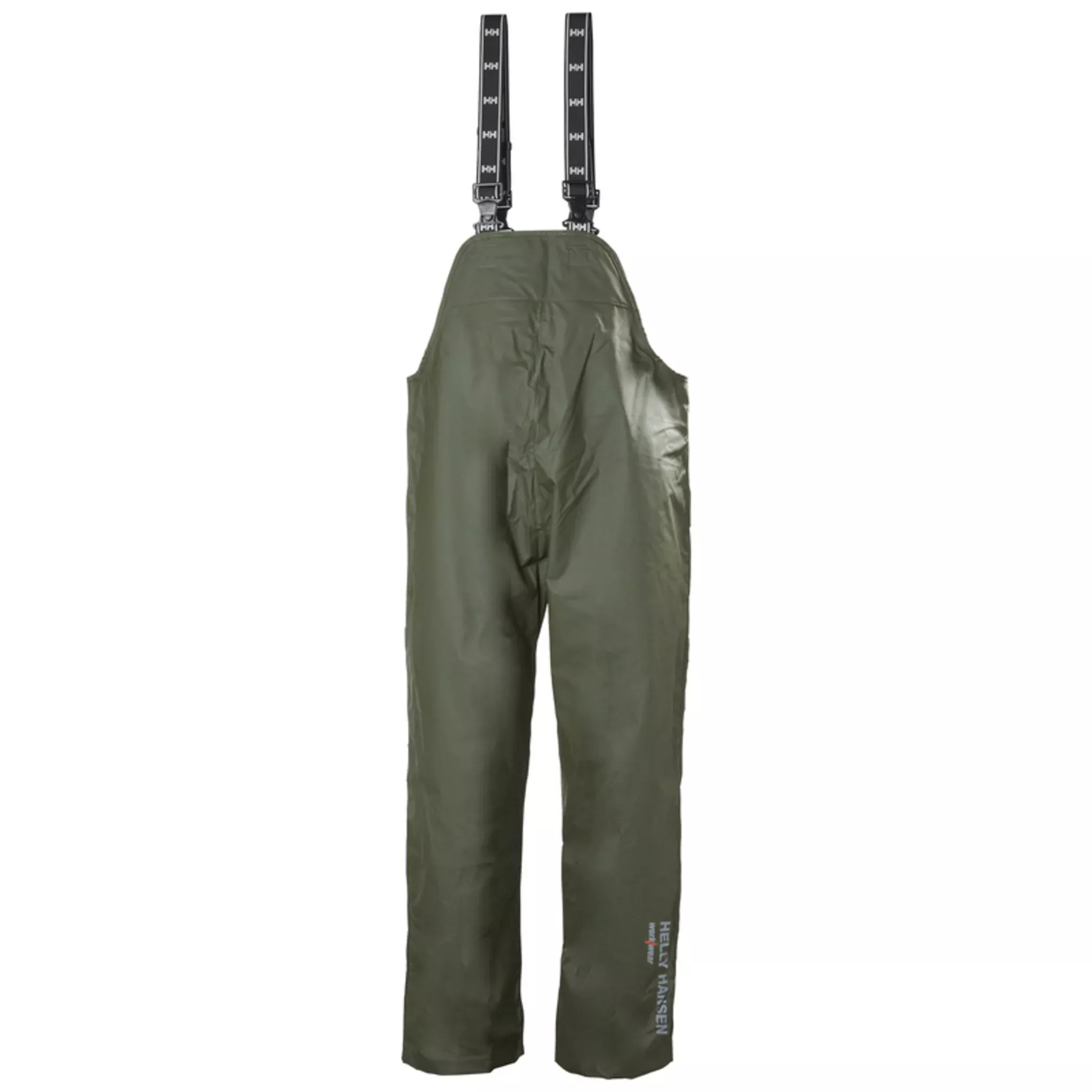 Helly Hansen Men's Rain Bib Work Pants 70529 Mandal - PVC Coated Poly, Waterproof, Durable, Adjustable Suspenders, Micro-Welded Seams | Sizes S-6XL