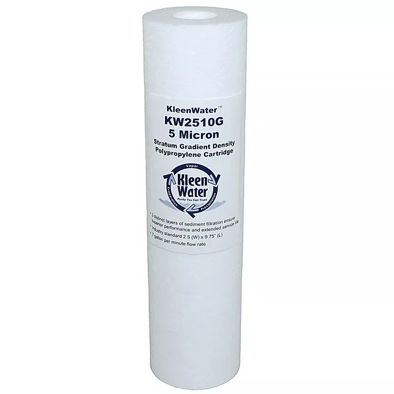 KleenWater Dirt Rust Sediment Melt Blown Water Filter Cartridge 2.5 x 10 Inch