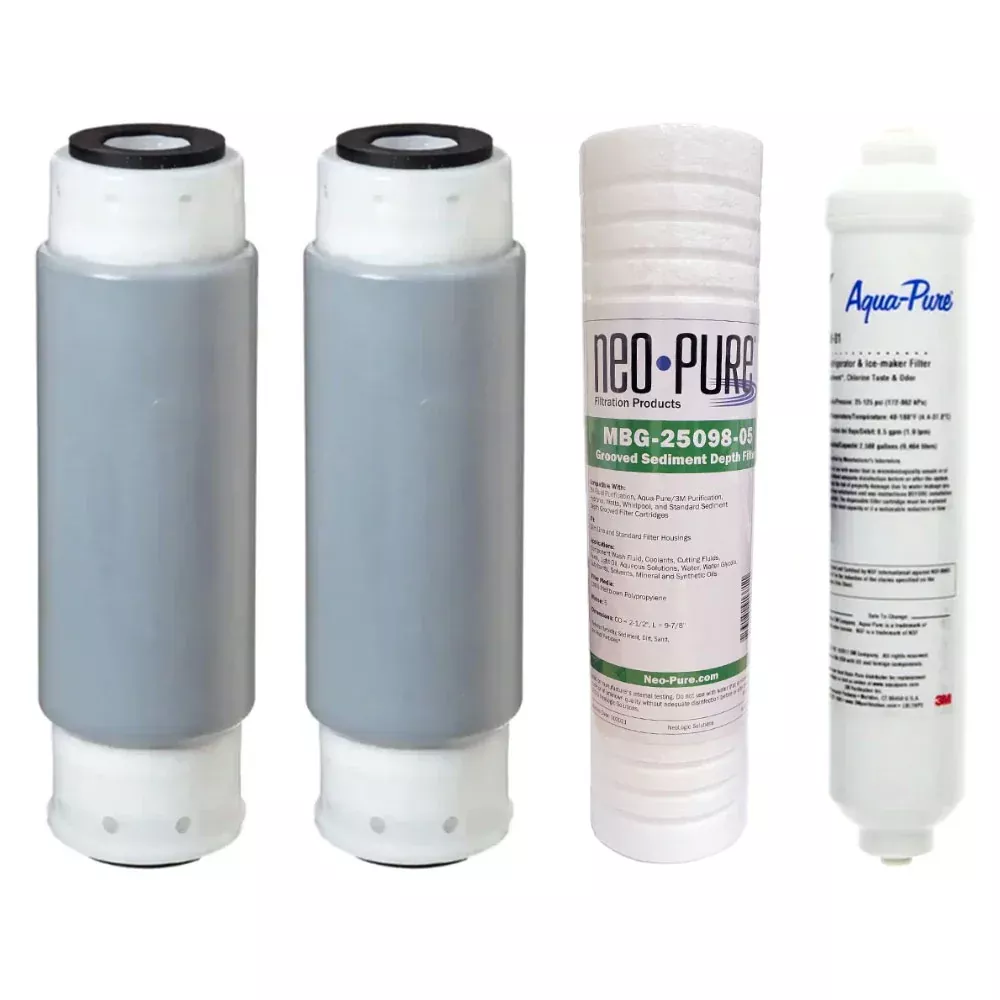 Purwater PW-RO4L System Replacement Filter Kit (PW-RO4L-FILTER-KIT)